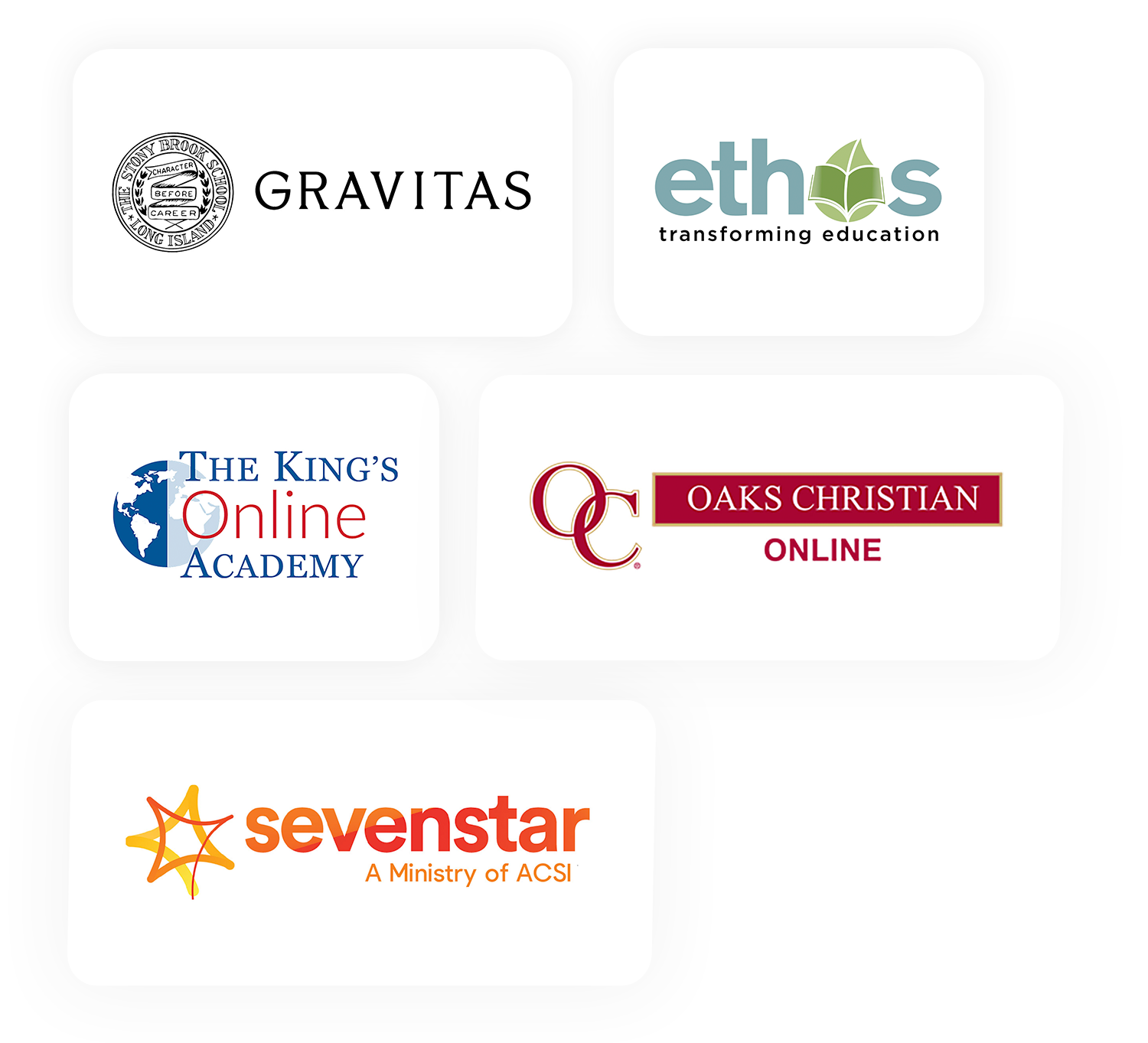Logos of trusted online education partners